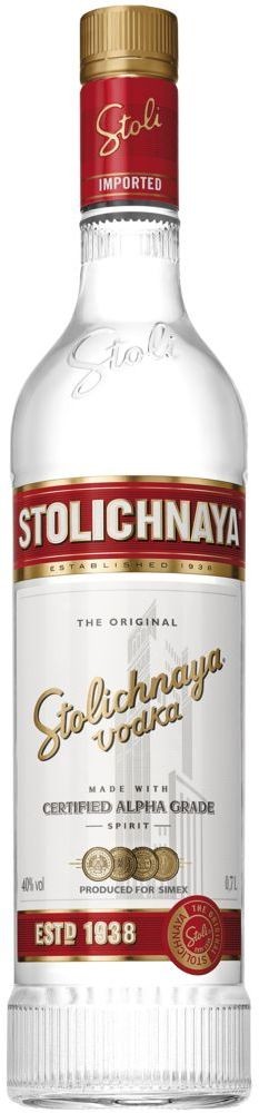 Stolichnaya Vodka 40% vol Simex Vertrieb 