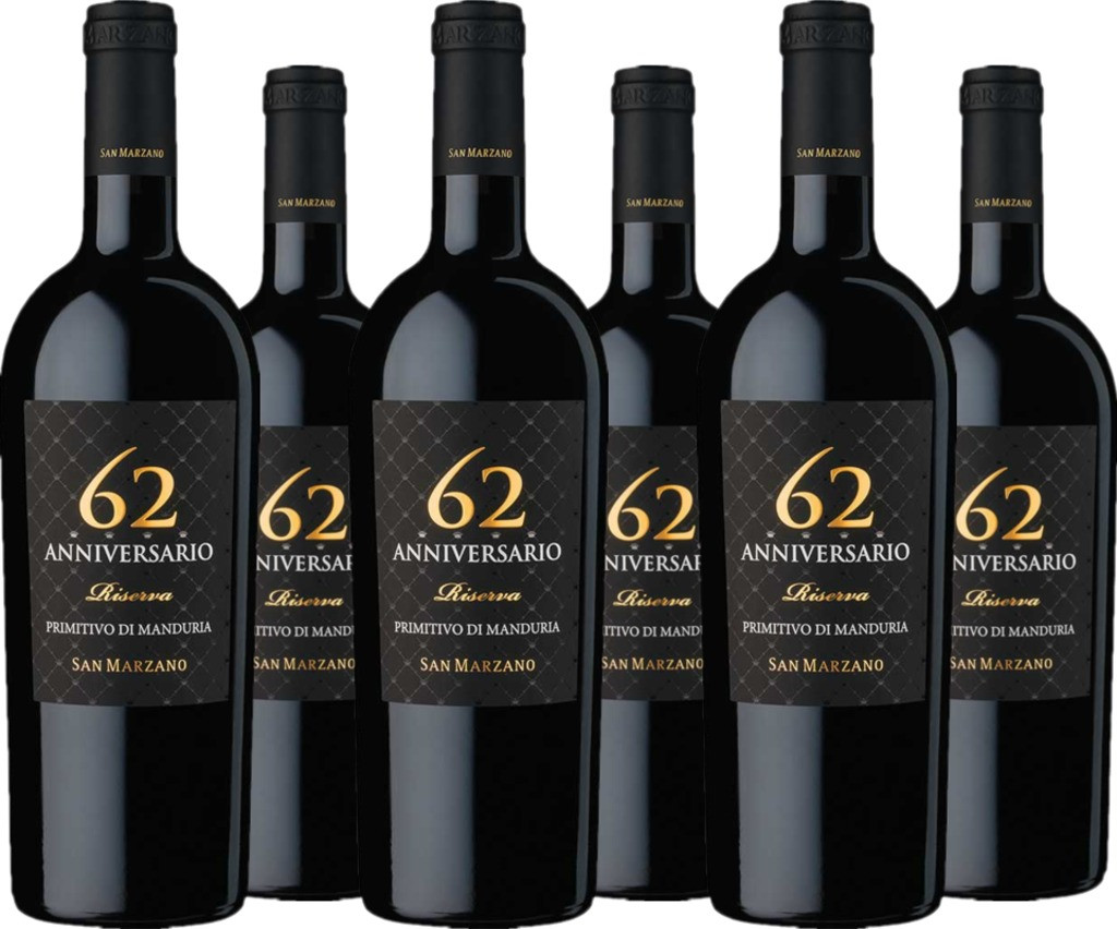 6er Vorteilspaket 62 Anniversario Primitivo di Manduria Riserva DOC