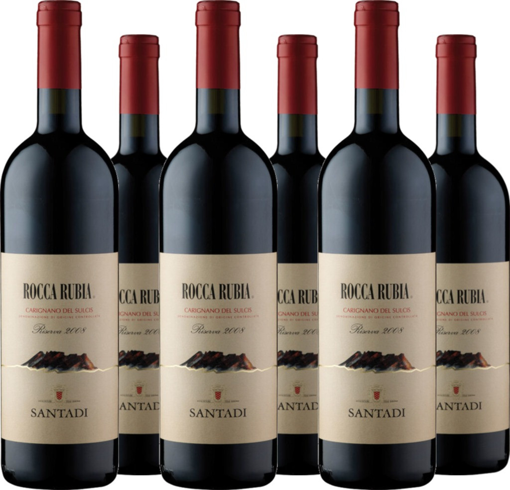 6er Vorteilspaket Carignano Riserva Rocca Rubia DOC