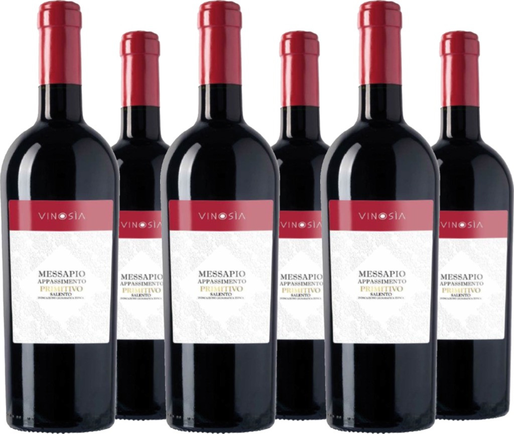 6er Vorteilspaket Messapio Appassimento Salento Primitivo IGT