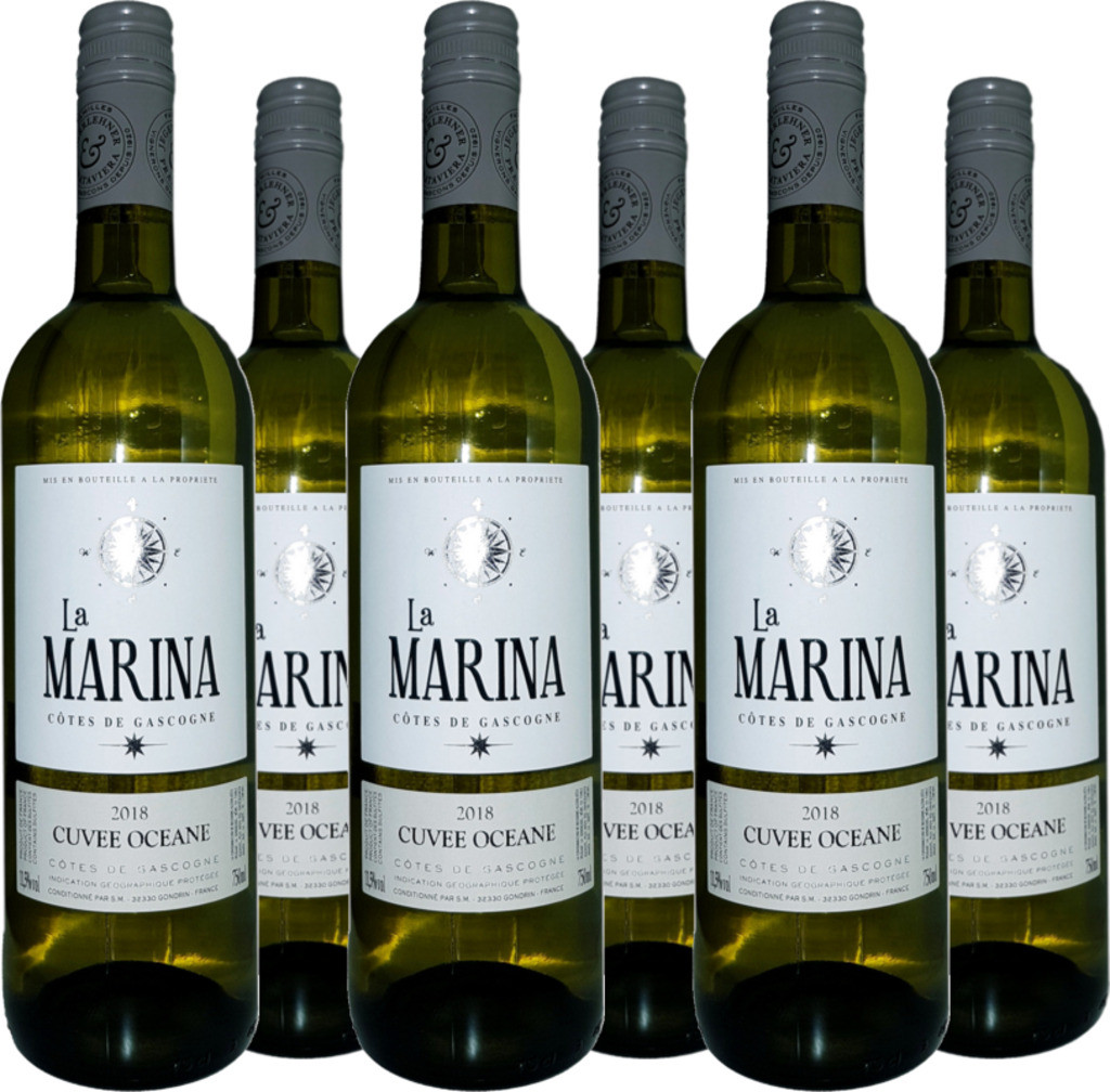 6er Vorteilspaket La Marina - Cuvèe Oceane VDP Côtes de Gascogne