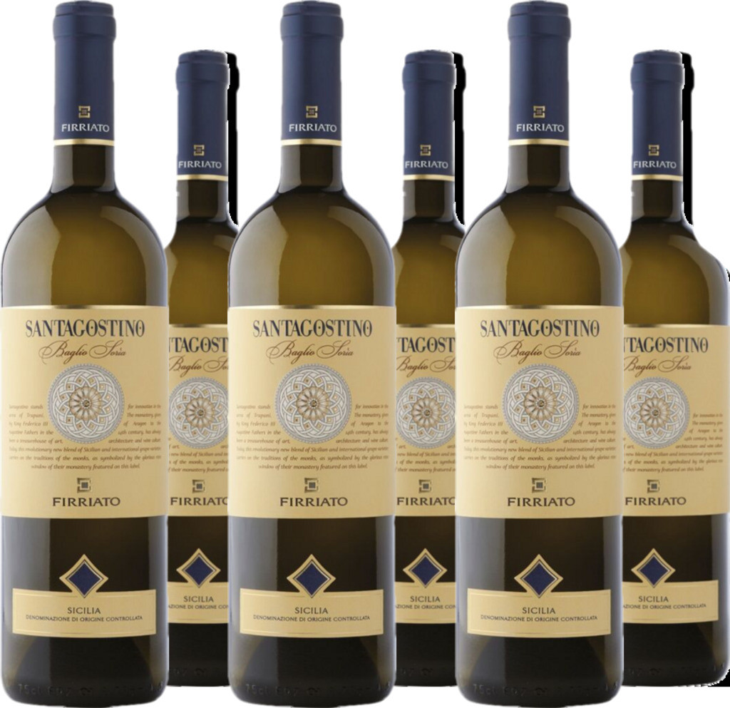 6er Vorteilspaket Santagostino Bianco Baglio Soria Sicilia IGT