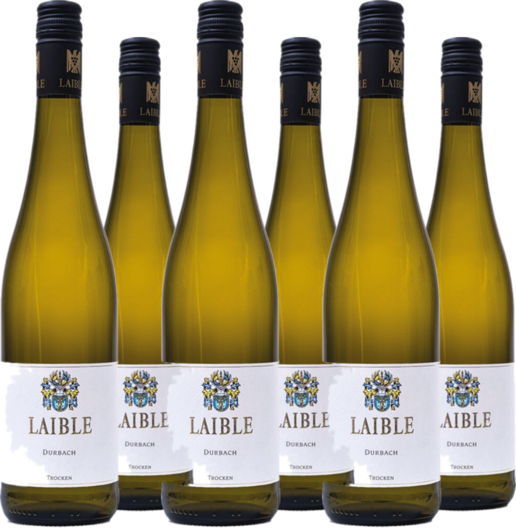 6er Vorteilspaket Durbacher Plauelrain Weißer Burgunder Kabinett trocken