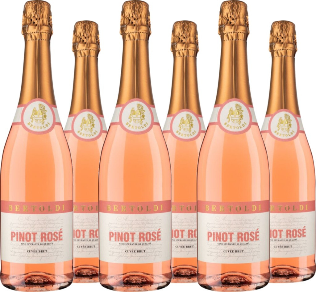 6er Vorteilspaket Pinot Rosé Spumante Bertoldi