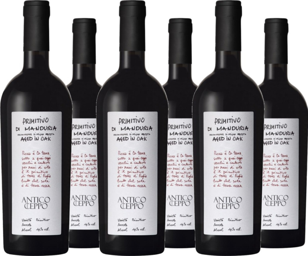 6er Vorteilspaket Primitivo di Manduria "Aged in Oak" DOP Antico Ceppo