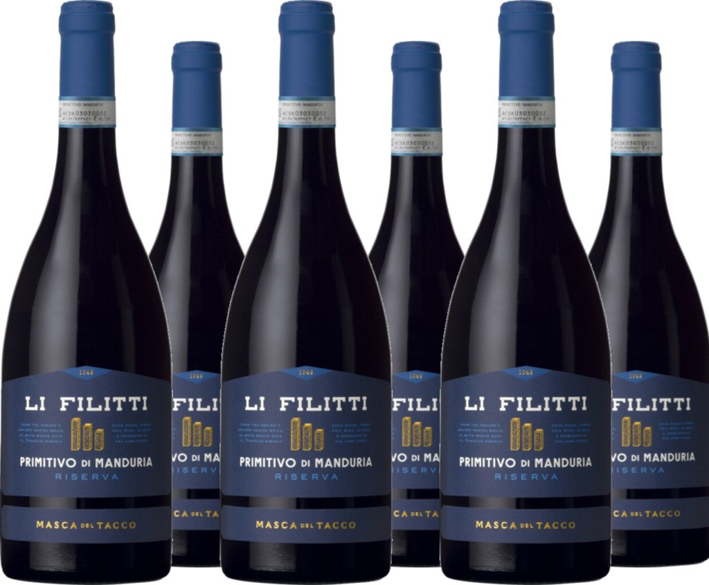 6er Vorteilspaket Li Filitti Primitivo di Manduria DOP Riserva