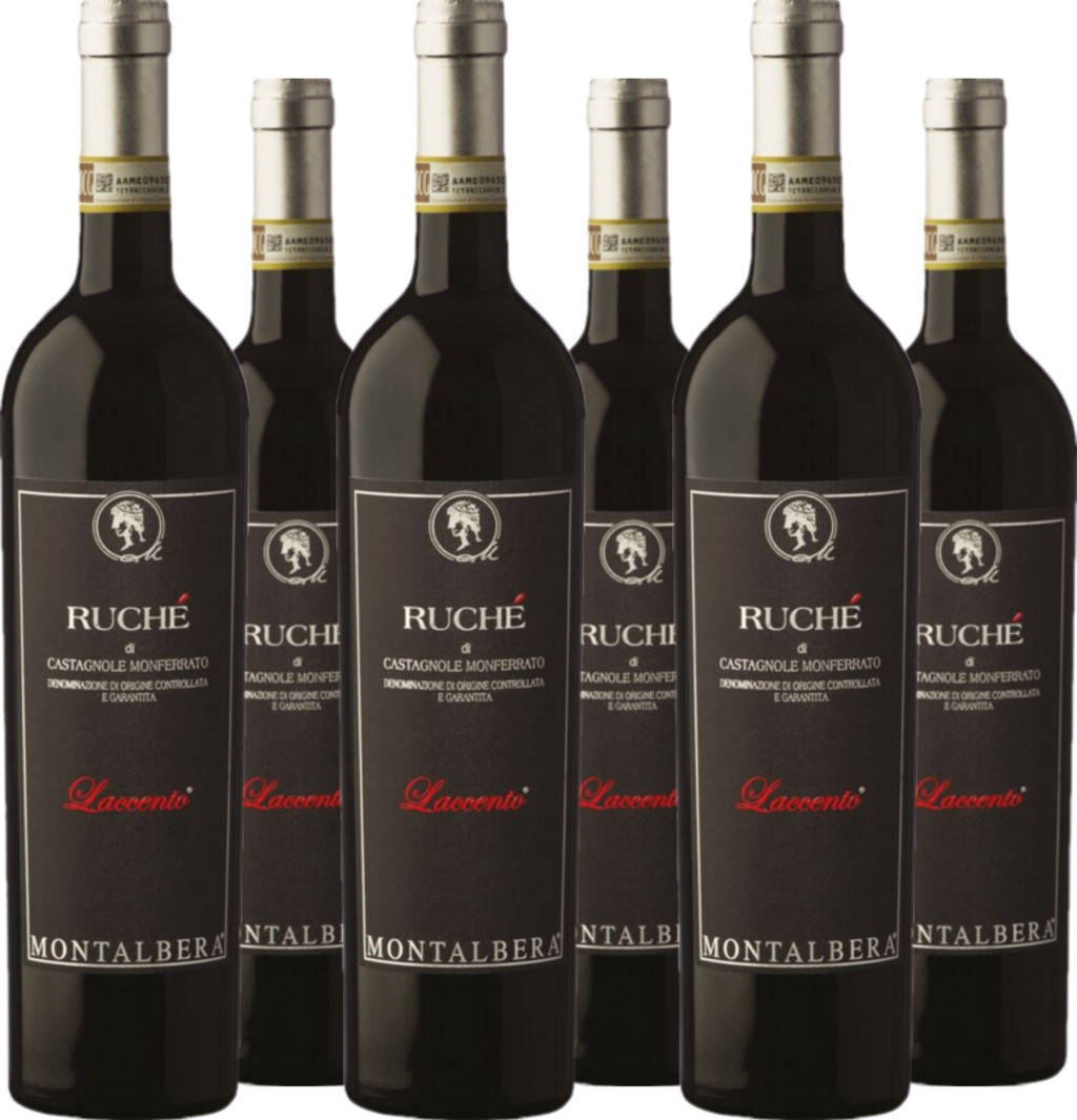 6er Vorteilspaket Laccento Ruchè di Castagnole Monferrato DOCG