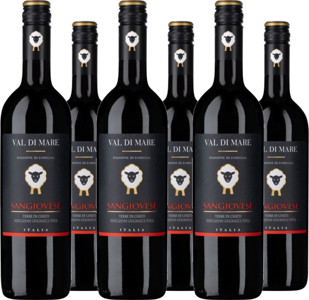 6er Vorteilspaket Sangiovese Terre di Chieti IGT Val di Mare
