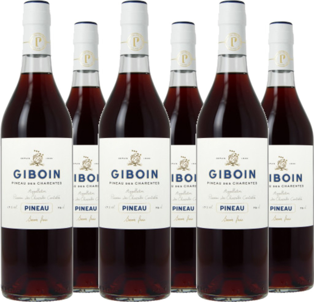 6er Vorteilspaket Pineau Rouge 17° Pineau des Charentes AC Francois Giboin - L'Hermitage