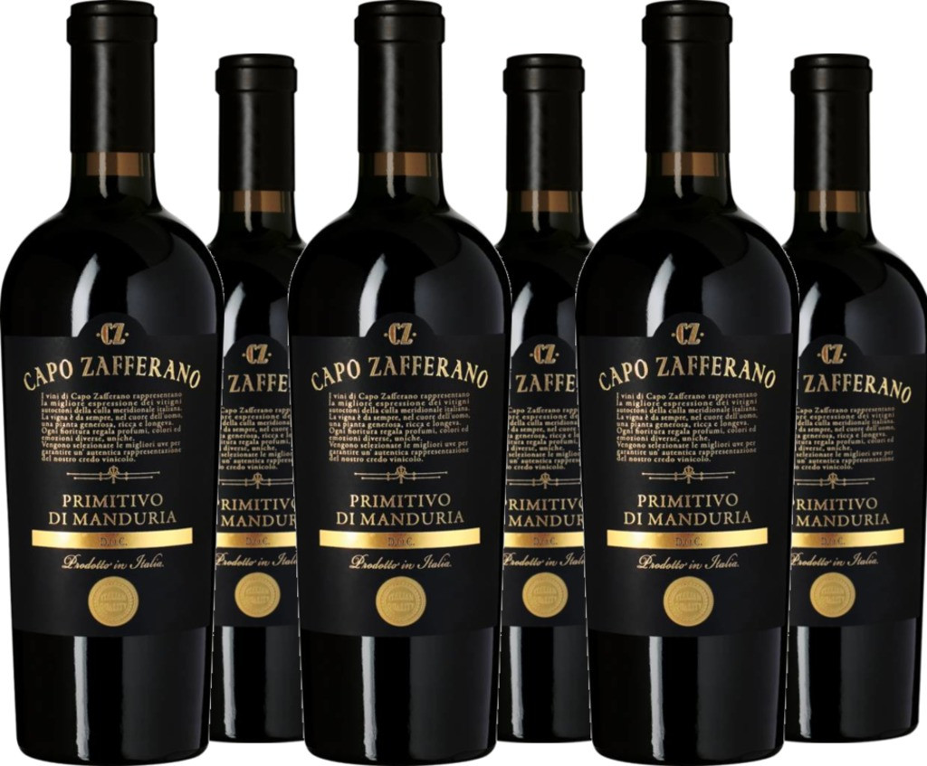 6er Vorteilspaket Capo Zafferano Primitivo di Manduria DOC