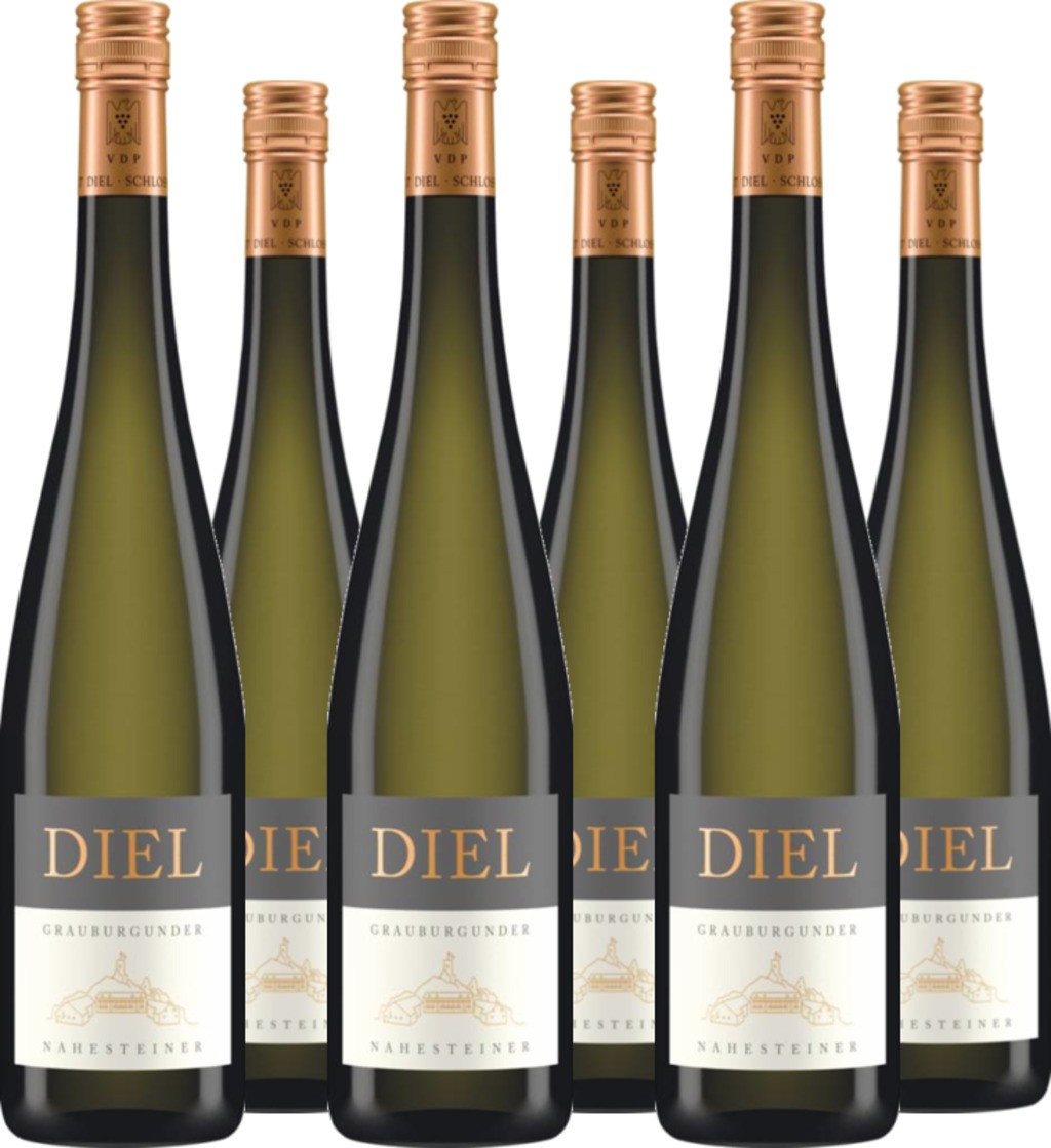 6er Vorteilspaket Nahesteiner Grauburgunder - VDP. Ortswei Nahe QbA trocken Weingut Schlossgut Diel
