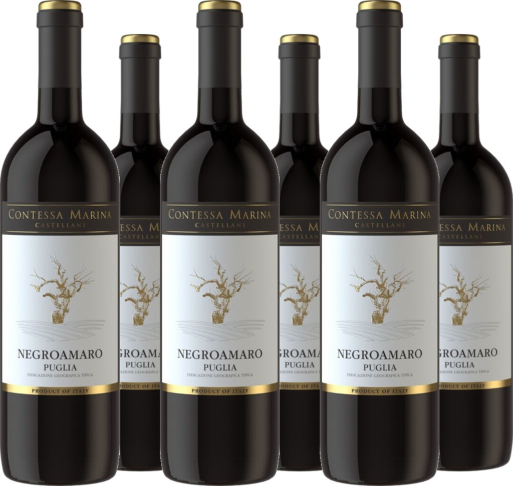 6er Vorteilspaket Negroamaro Puglia IGT Contessa Marina Castellani