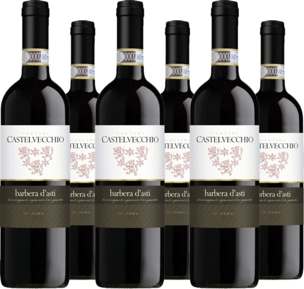 6er Vorteilspaket Barbera dAsti DOCG Barrique Castelvecchio