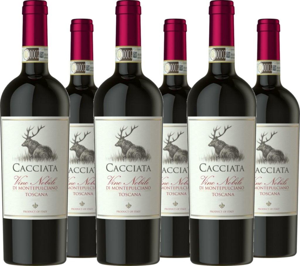 6er Vorteilspaket Vino Nobile di Montepulciano DOCG Cacciata
