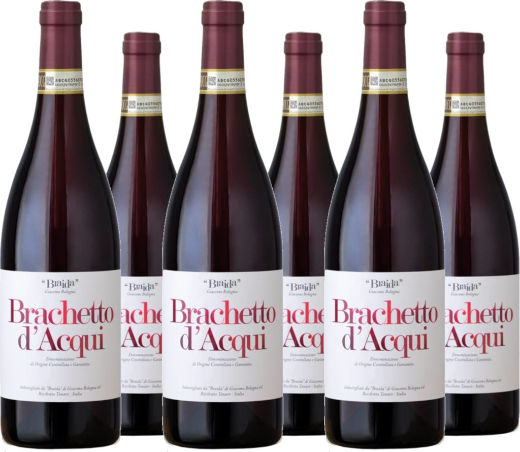 6er Vorteilspaket Brachetto d´Acqui DOCG Piemonte Azienda Agricola Braida di Giacomo Bolog