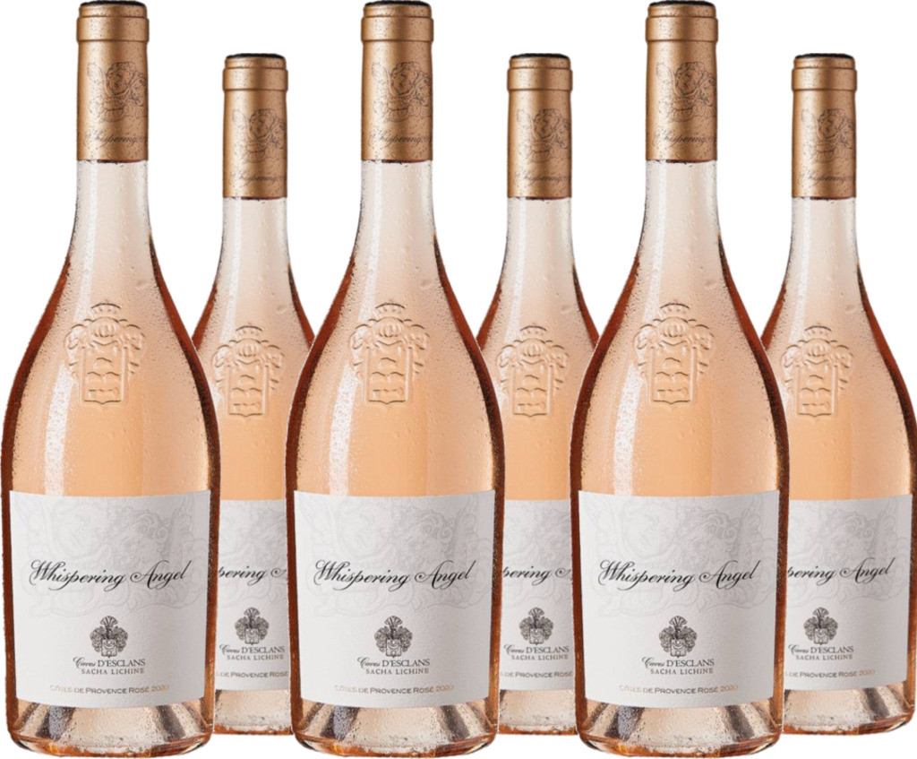 6er Vorteilspaket Whispering Angel Rosé Côtes de Provence AC Caves d´Esclans
