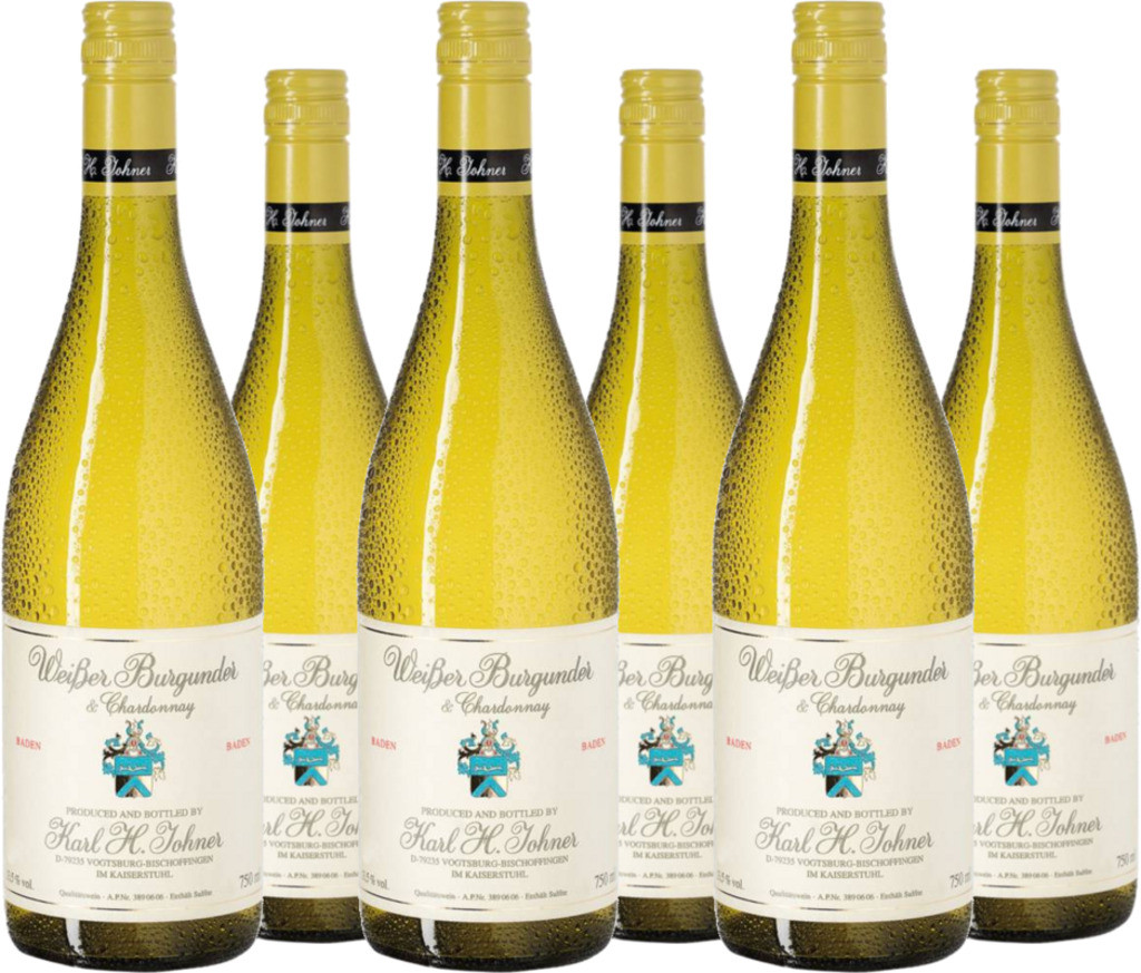 6er Vorteilspaket Weisser Burgunder & Chardonnay Baden QbA trocken