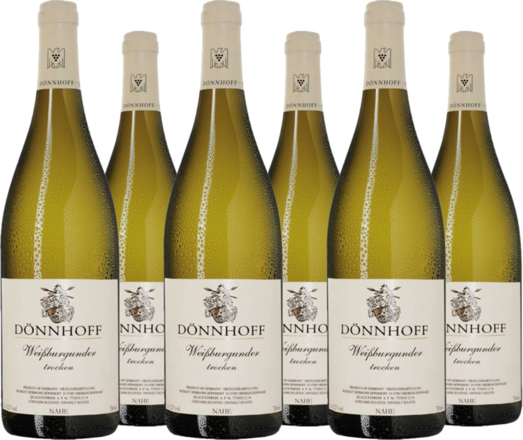 6er Vorteilspaket Weissburgunder - VDP. Gutswein Nahe QbA trocken Weingut Hermann Dönnhoff