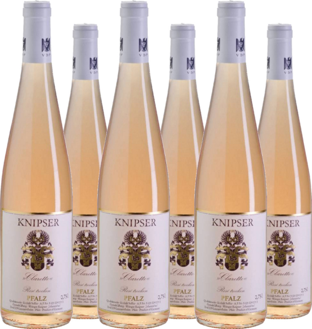 6er Vorteilspaket "Clarette" - Cuvée rosé - VDP. Gutswein Pfalz QbA trocken