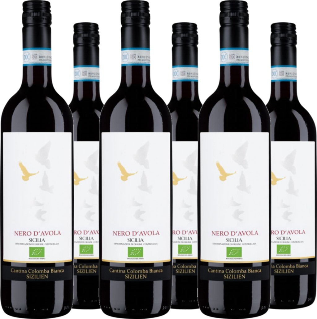 6er Vorteilspaket Nero d’Avola Sicilia DOC Colomba Bianca