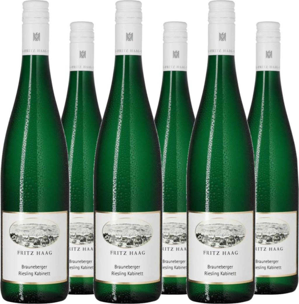 6er Vorteilspaket Brauneberger Juffer Riesling Mosel Kabinett mild  - Dusemonder Hof