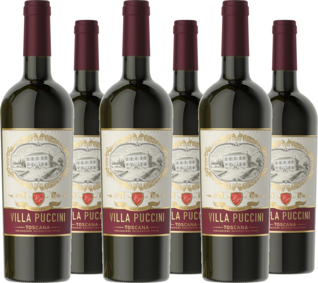 6er Vorteilspaket Toscana Rosso IGT Villa Puccini