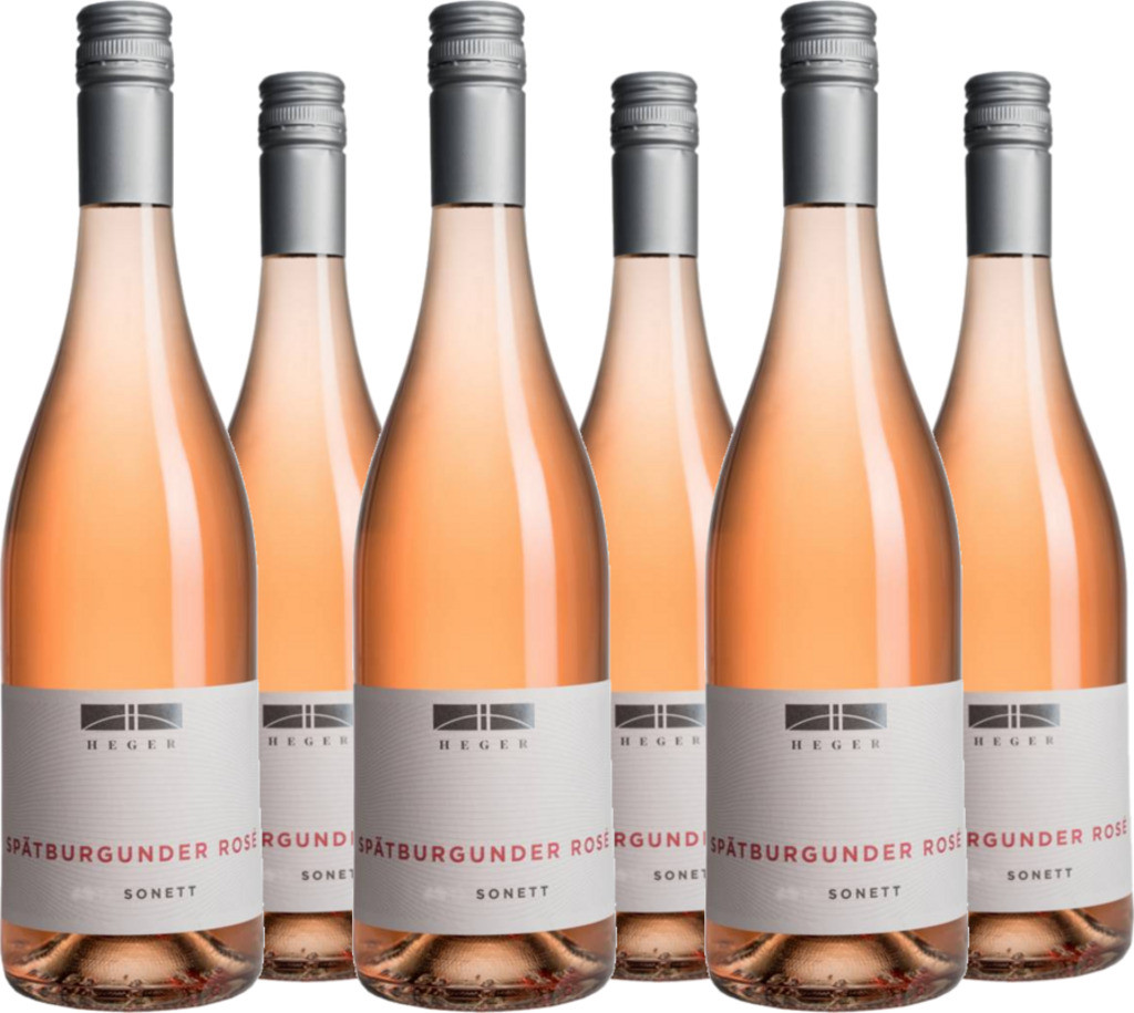 6er Vorteilspaket Spätburgunder Rosé "Sonett" Baden QbA trocken Weinhaus Joachim Heger