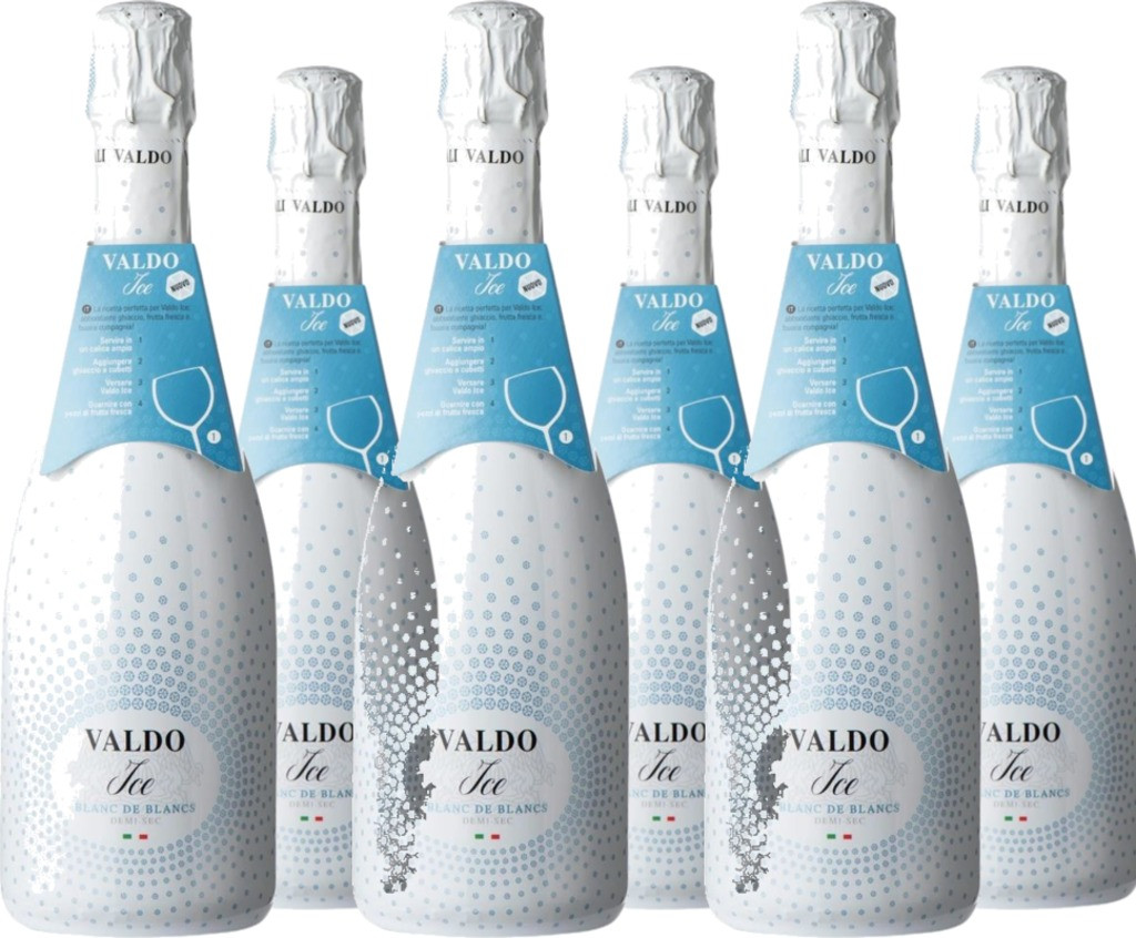 6er Vorteilspaket Valdo Ice Spumante Blanc de Blanc Demi-Sec
