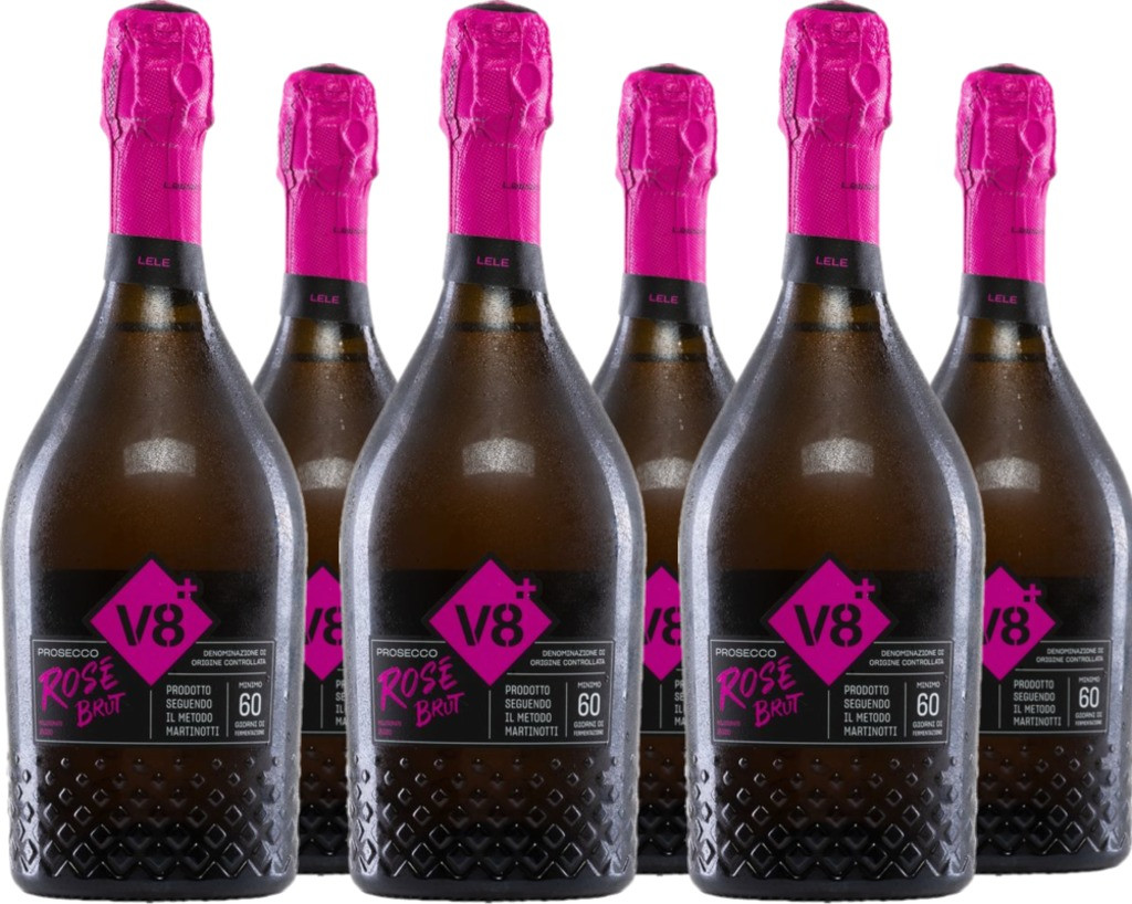 6er Vorteilspaket v8+ Lele Prosecco Rosé Millesimato Brut