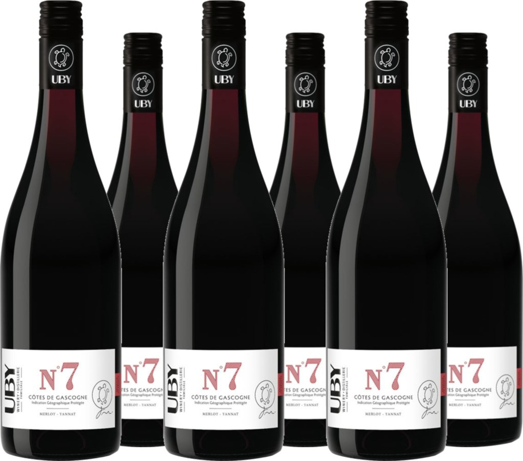 6er Vorteilspaket Uby No. 7 Merlot Tannat Côtes de Gascogne IGP