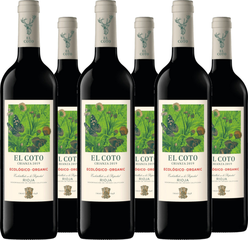 6er Vorteilspaket Rioja El Coto Crianza Organic DOCa