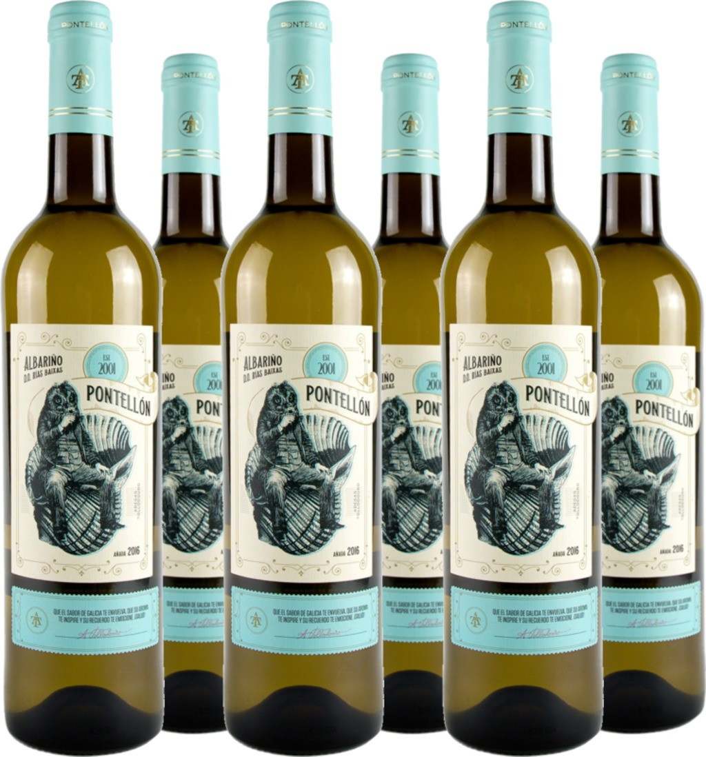 6er Vorteilspaket Pontellón Albarińo Rías Baixas DO