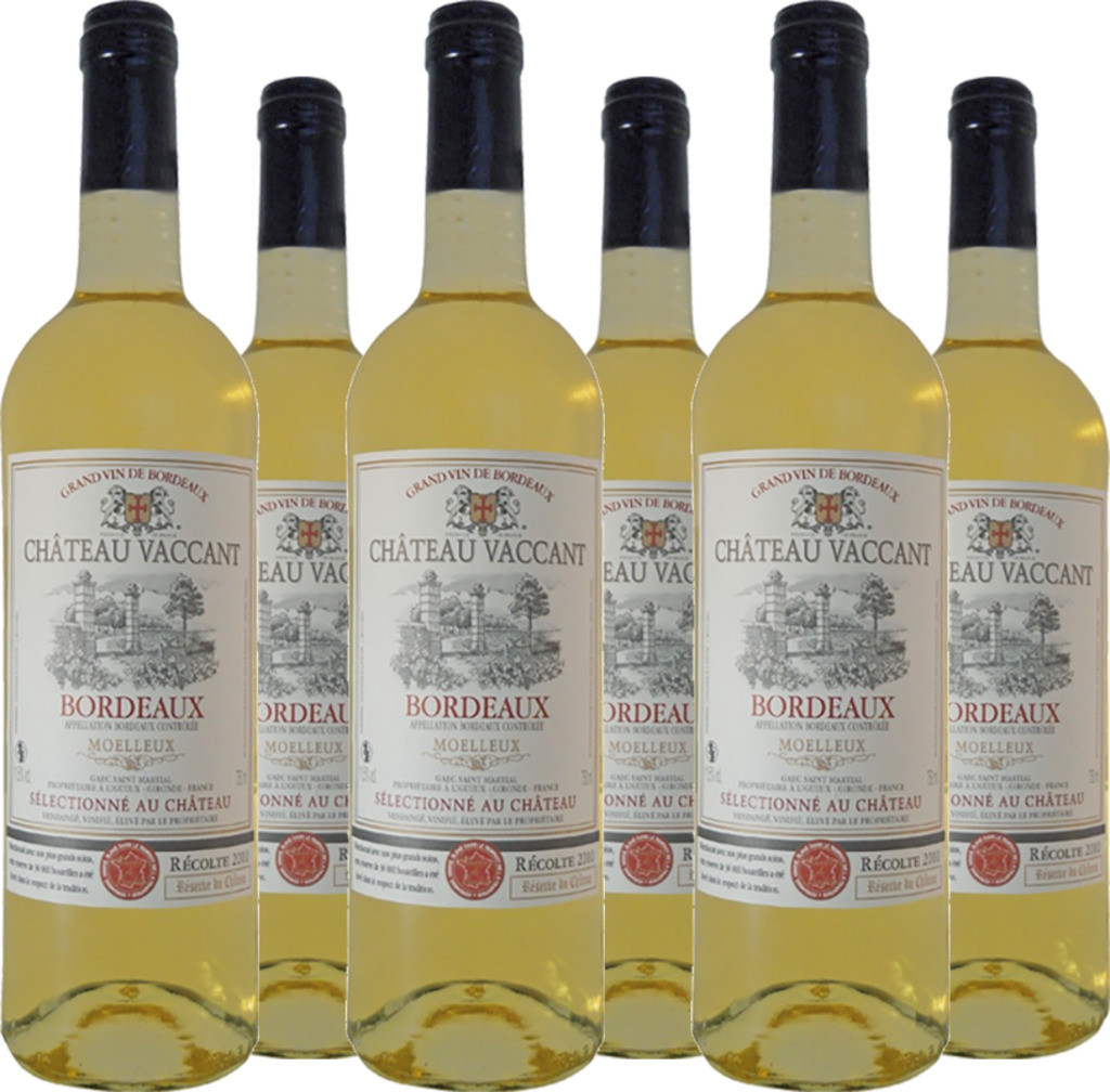 6er Vorteilspaket Château Vaccant Bordeaux moelleux AOC