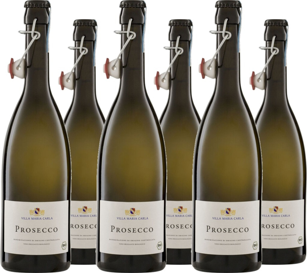 6er Vorteilspaket Prosecco Frizzante DOC Villa Maria Carla Bügelverschl