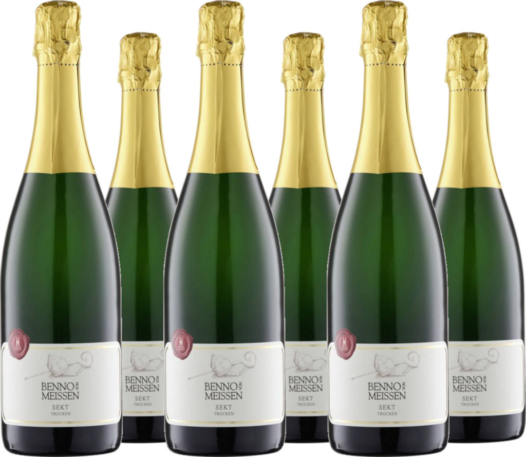 6er Vorteilspaket WG Meissen Benno von Meissen Sekt trocken