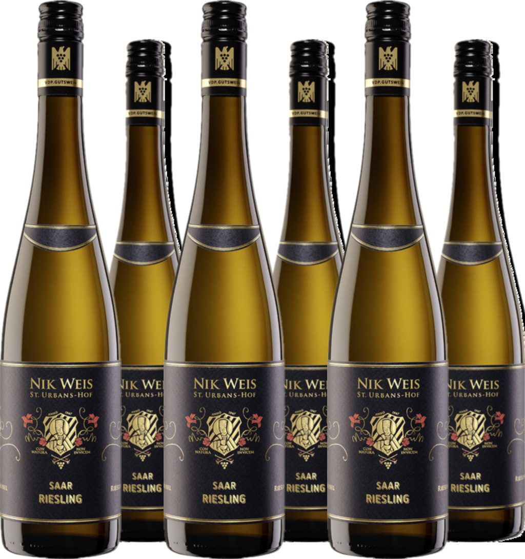 6er Vorteilspaket Riesling Gutswein Feinherb Saar VDP