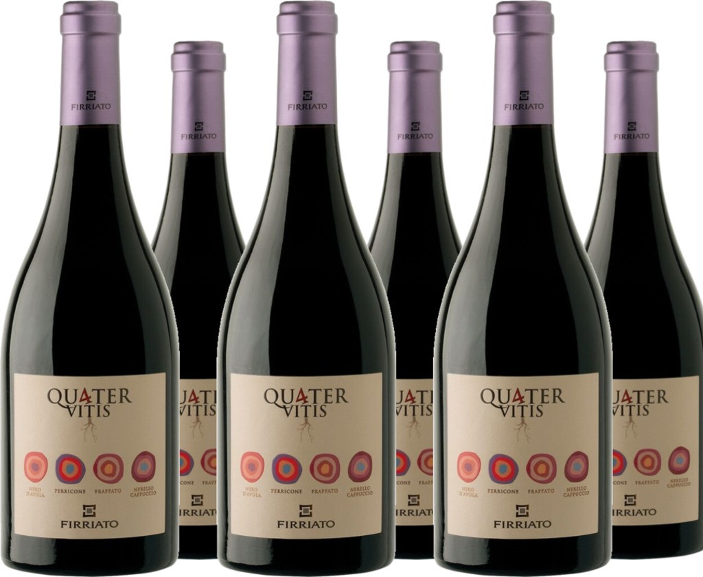 6er Vorteilspaket Quater Vitis Rosso IGT Terre Siciliane