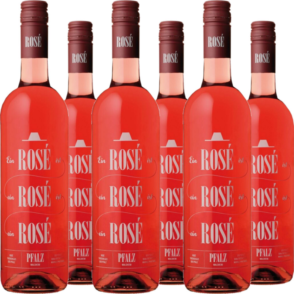 6er Vorteilspaket Rosé Rosé Rosé QbA trocken