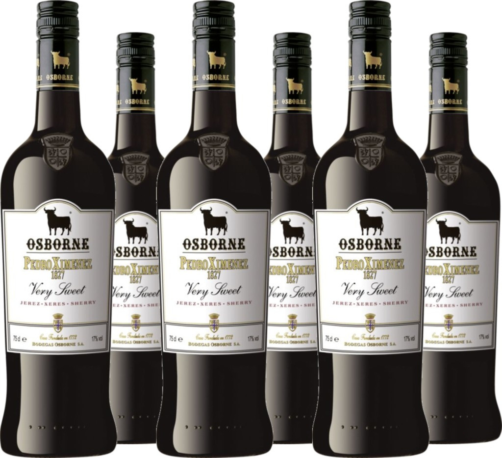 6er Vorteilspaket Osborne Pedro Ximénez 1827 Sherry 17% vol