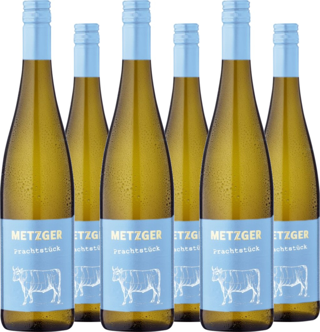 6er Vorteilspaket Metzger 'Prachtstück' Cuvée weiß KuhbA feinherb