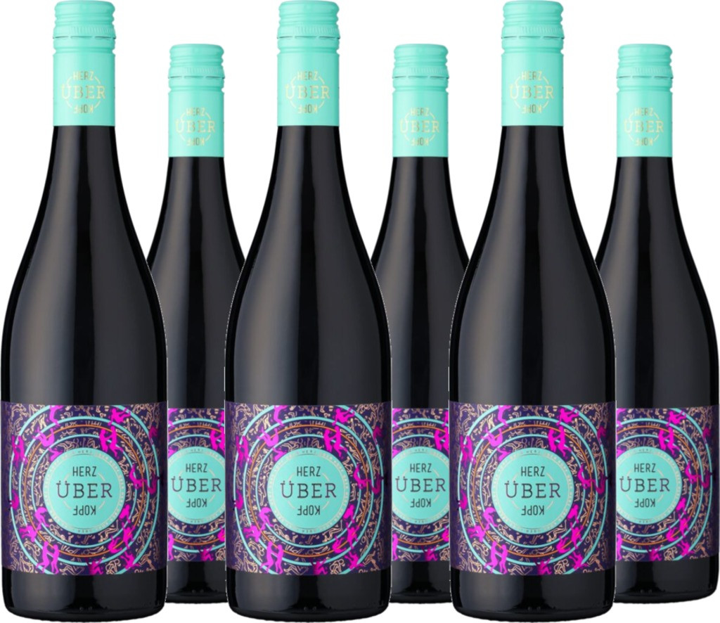 6er Vorteilspaket 'Herz über Kopf' Rotwein Cuvée