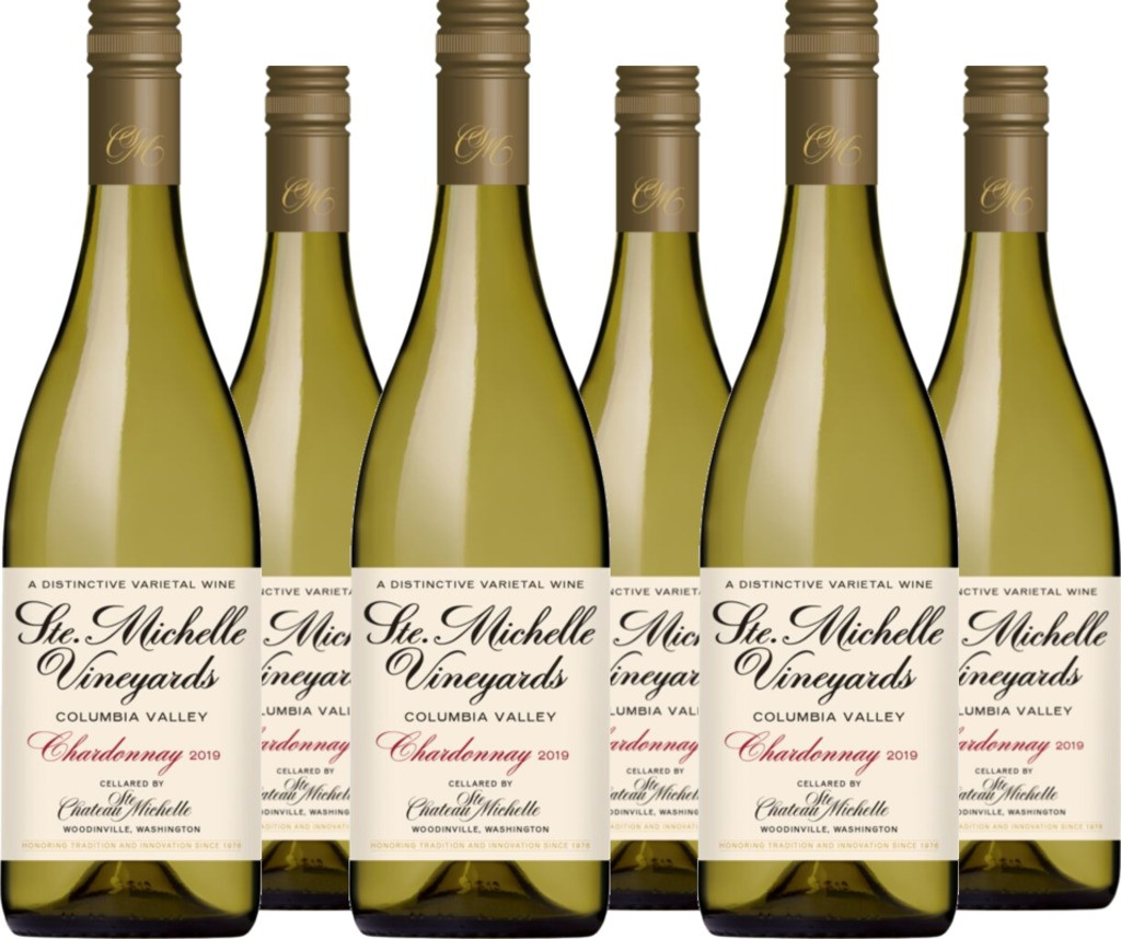 6er Vorteilspaket Chateau Ste. Michelle Columbia Valley Chardonnay Retro