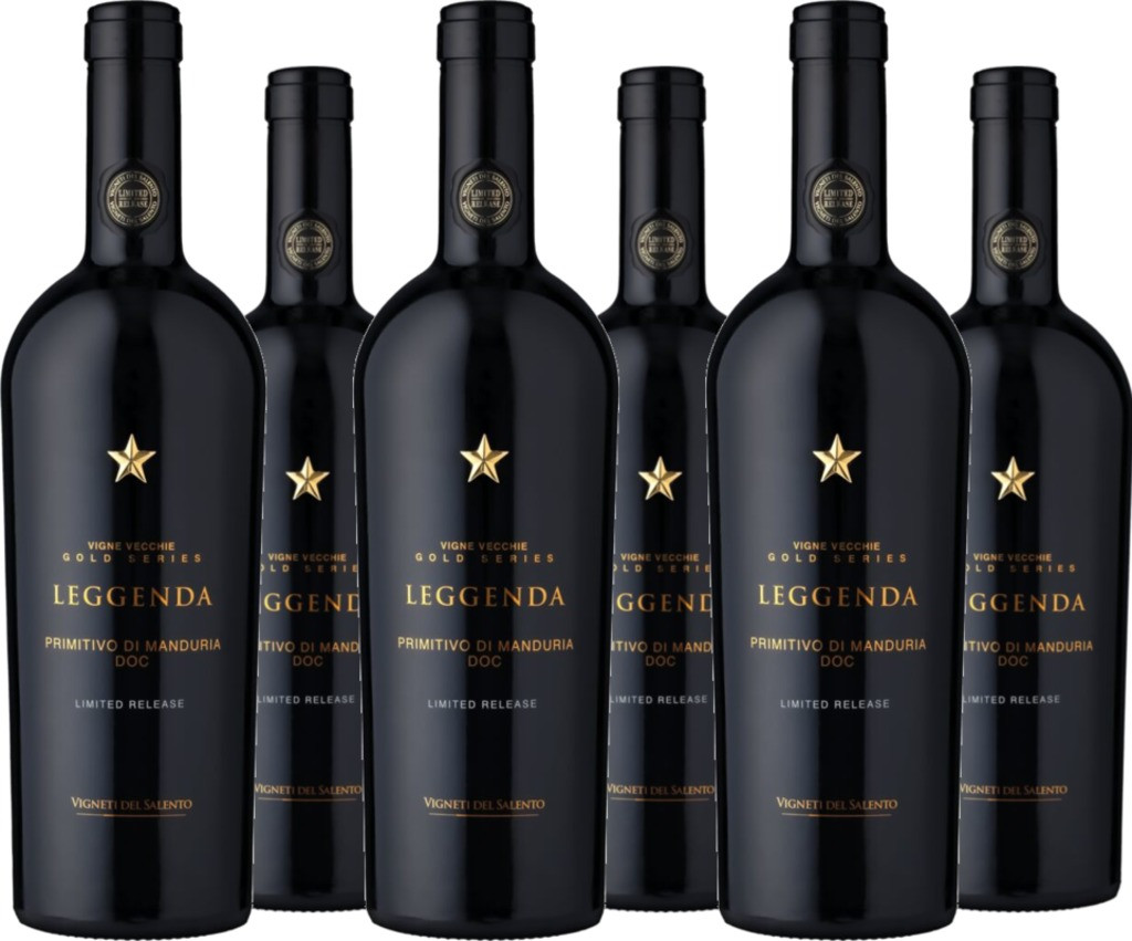 6er Vorteilspaket Vigne Vecchie »Leggenda« Primitivo di Manduria