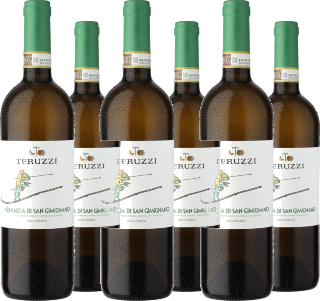 6er Vorteilspaket Teruzzi Isola Bianca Vernaccia di San Gimignano Toscana IGT
