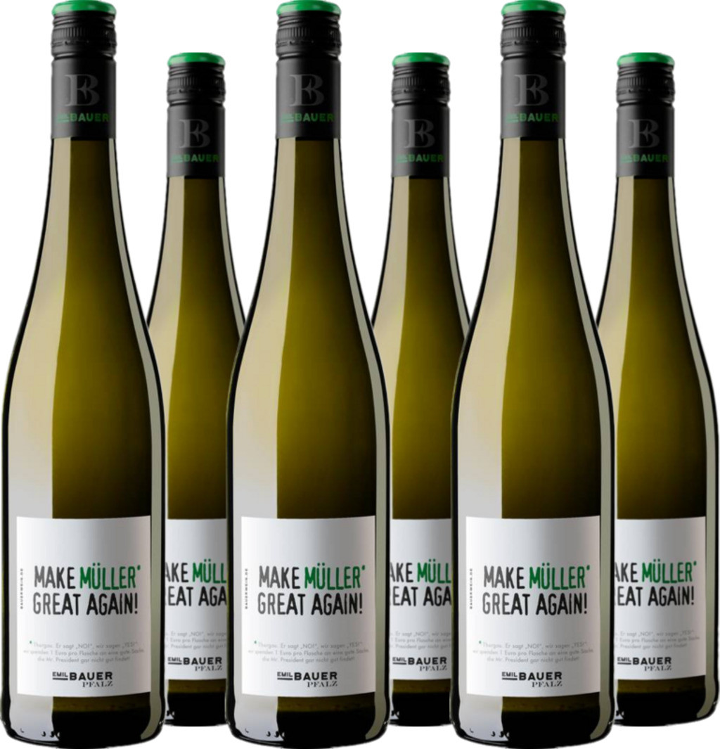 6er Vorteilspaket Bauer Müller Thurgau Make Müller great again