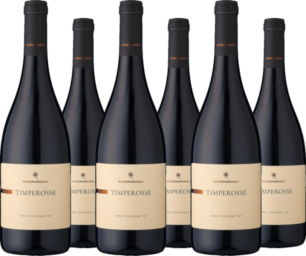 6er Vorteilspaket Mandrarossa Timperosse Rosso Terre Siciliane IGT