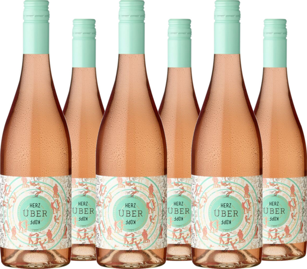 6er Vorteilspaket 'Herz über Kopf' Rosé