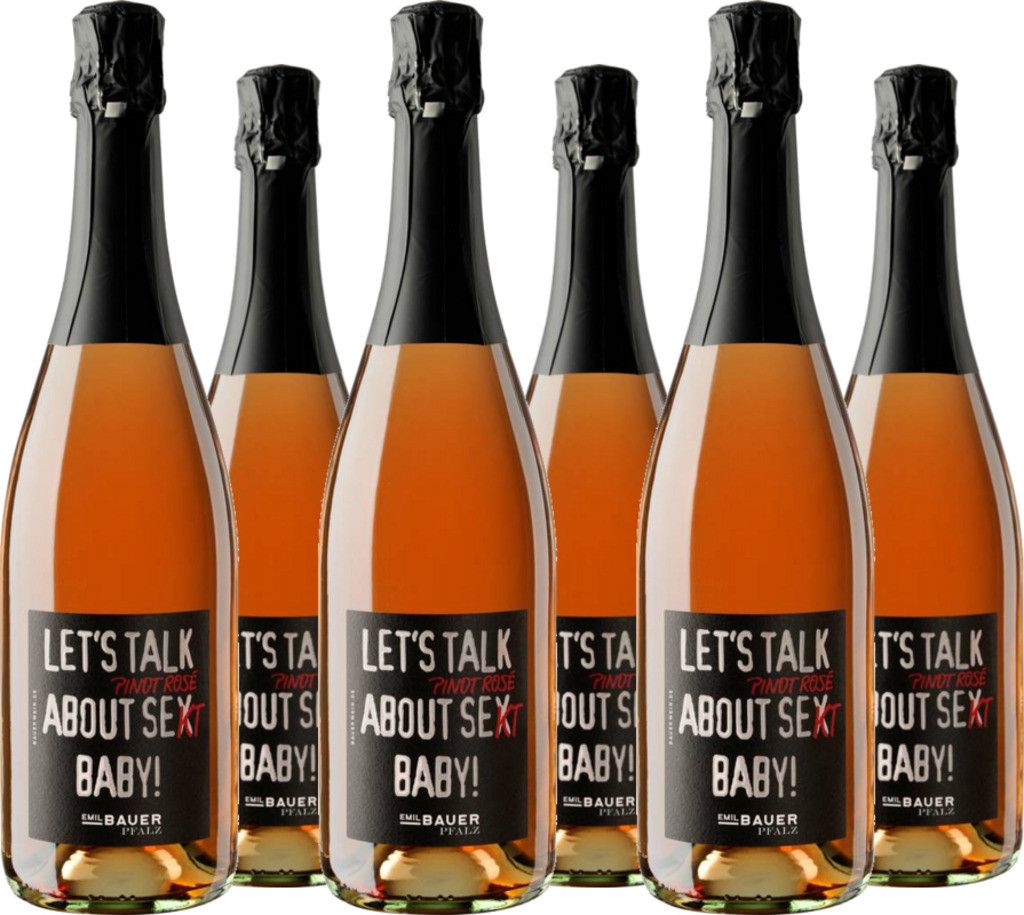 6er Vorteilspaket Bauer Sekt Pinot Noir Rose No Sex