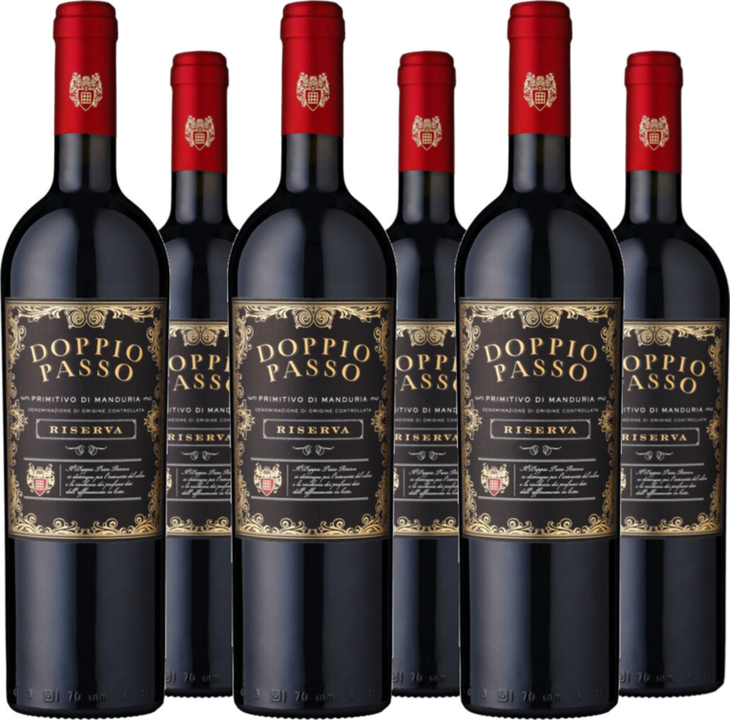 6er Vorteilspaket Doppio Passo Riserva Riserva Brindisi DOC