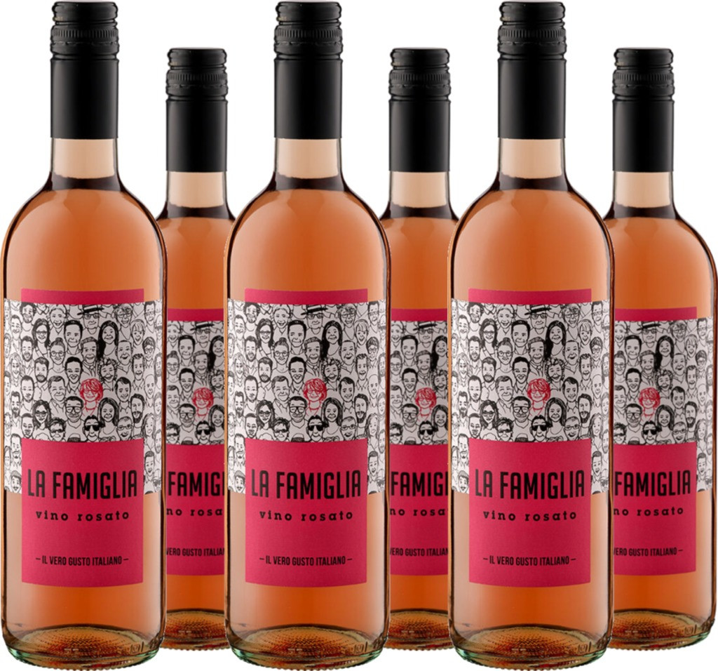 6er Vorteilspaket Vino Rosato 'La Famiglia'